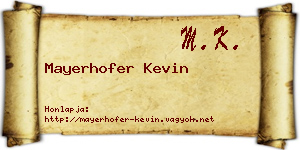 Mayerhofer Kevin névjegykártya