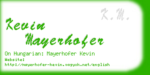 kevin mayerhofer business card